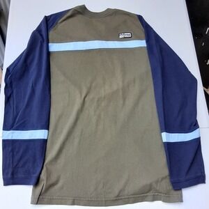 CAFFEINE Long Sleeved T-Shirt Size M Vintage Rave Records Skater Green 2000 Y2K